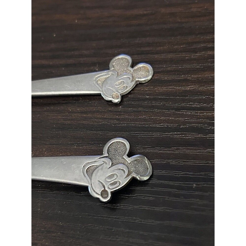 Vintage Disney Mickey Mouse Child Spoon Fork Set Bonny Japan Stainless Steel 4” - Picture 4 of 8